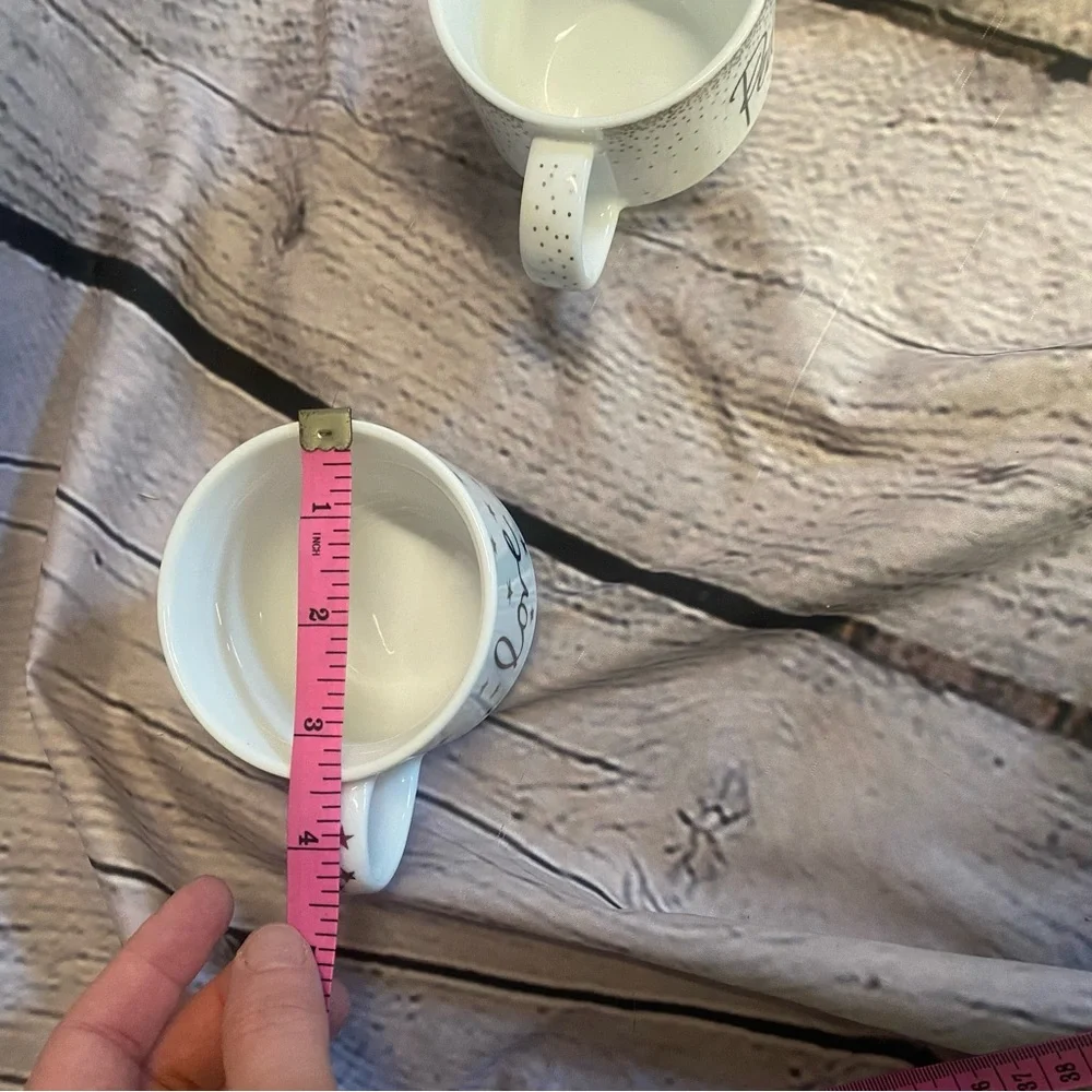 5/$20 Pier 1 Imports‎ Holiday Sentiment Stackable Mugs Set of 2 Replacement Cups
